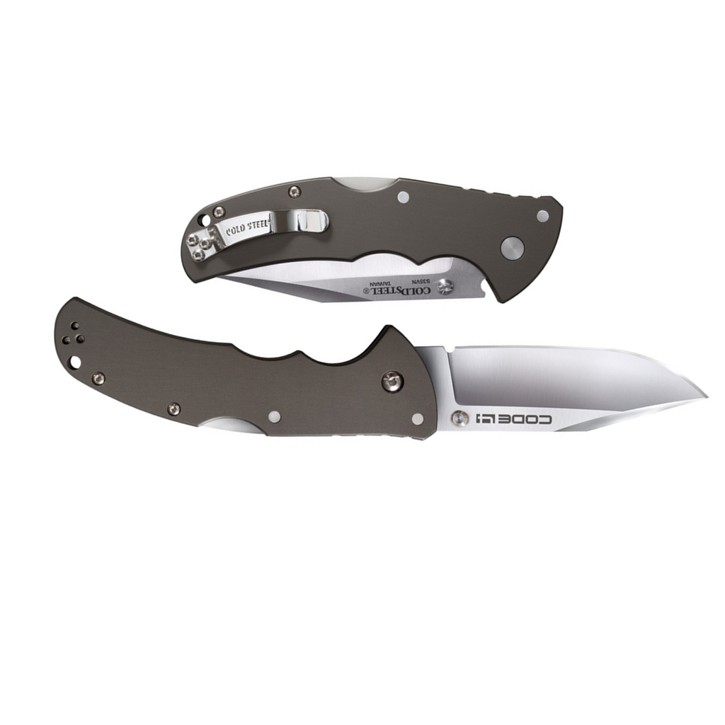 Cold Steel Code 4 3.5" S35VN Razor-Sharp Clip Point Blade 5" 6061 Aluminum HandleFolding Knife w/Tri-Ad Lock, Boxed