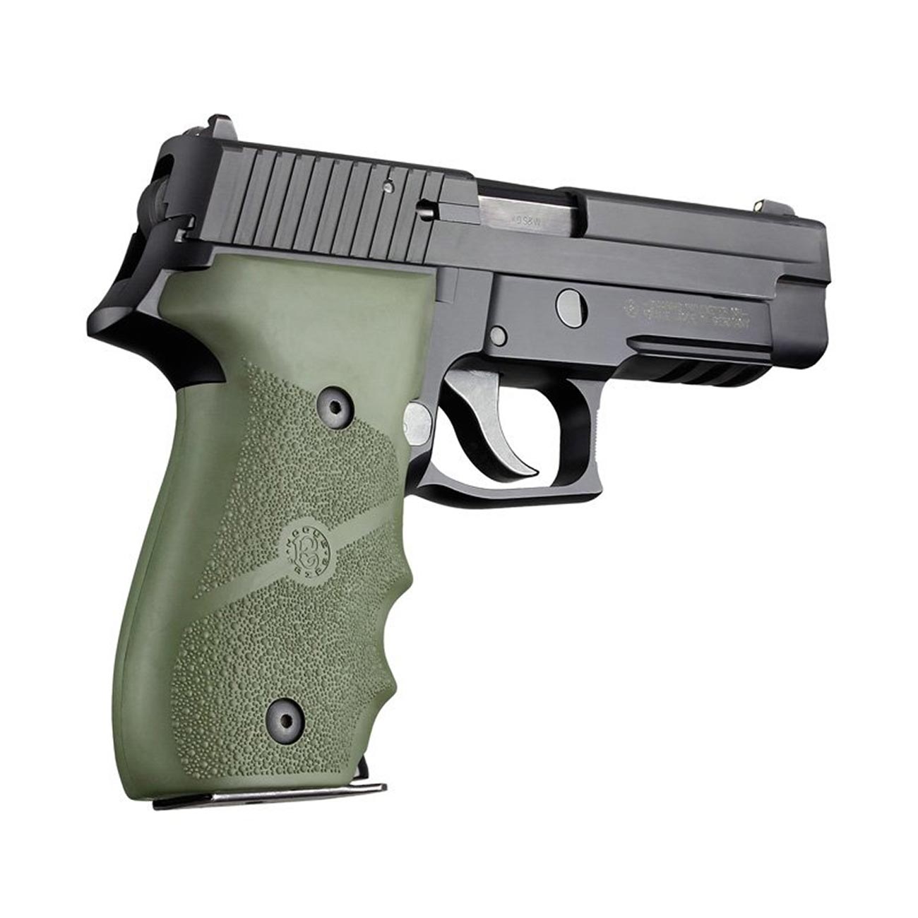 Hogue OverMolded Rubber Grip for SIG SAUER P226 DA/SA & DAK with Finger Grooves, OD Green - 26001