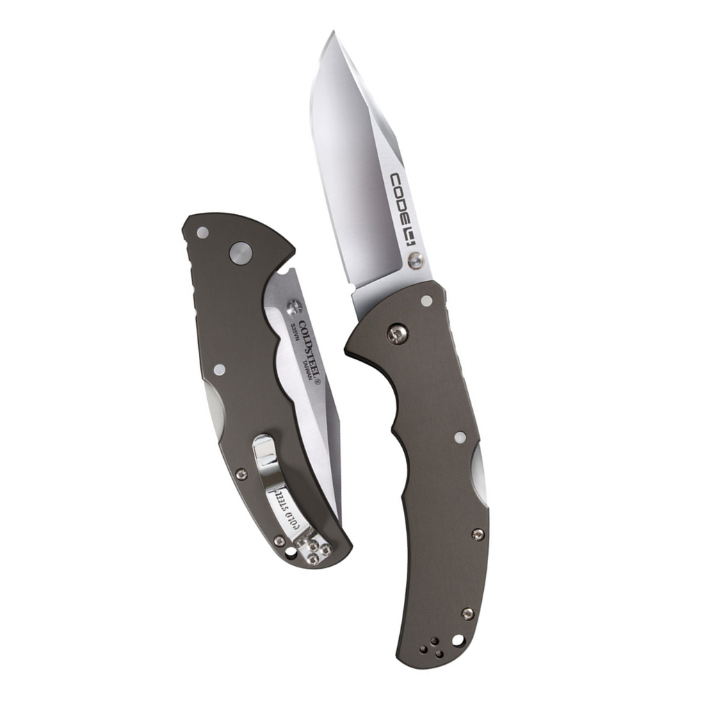 Cold Steel Code 4 3.5" S35VN Razor-Sharp Spear Point Blade 5" 6061 Aluminum HandleFolding Knife w/Tri-Ad Lock, Boxed