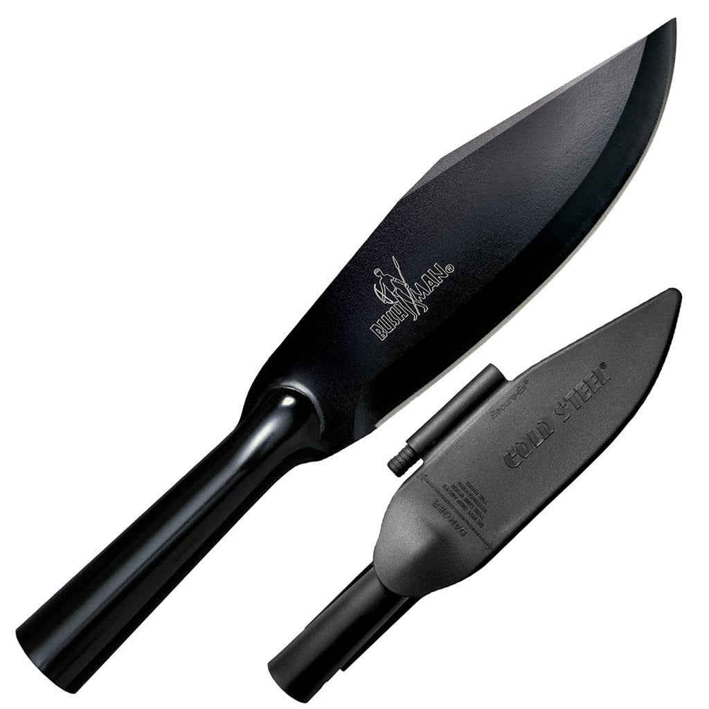 Cold Steel Bowie Blade Bushman Durable Resistant 7" SK-5 High Carbon Fixed Blade Outdoor Survival Hunting Knife, 5.25" Hollow Handle, Secure-Ex Sheath with Ferrocerium Fire Steel