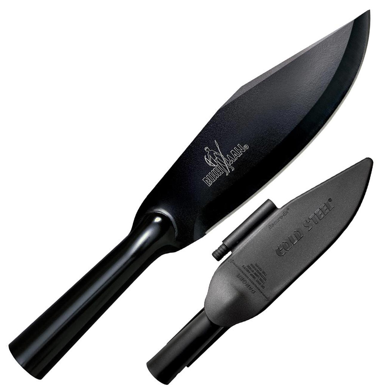 Cold Steel Bowie Blade Bushman Durable Resistant 7" SK-5 High Carbon Fixed Blade Outdoor Survival Hunting Knife, 5.25" Hollow Handle, Secure-Ex Sheath with Ferrocerium Fire Steel