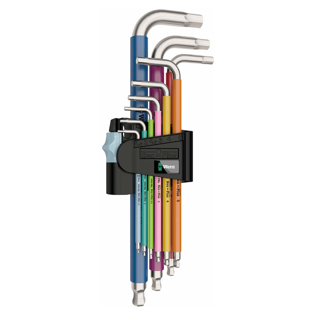 Wera 05022669001 L-Key Set 3950 Spkl/9 SM Metric of Stainless Steel,MULTI