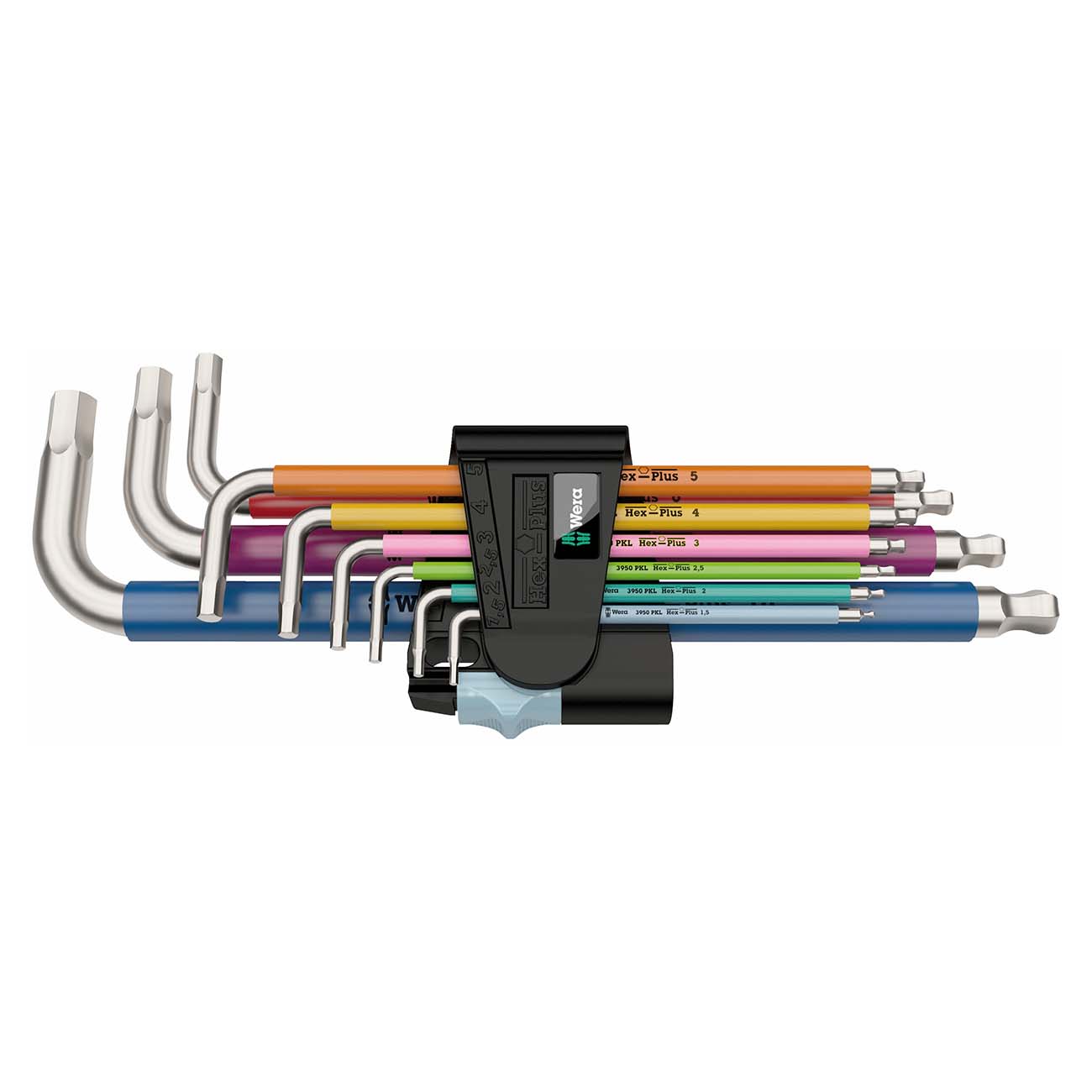 Wera 05022669001 L-Key Set 3950 Spkl/9 SM Metric of Stainless Steel,MULTI