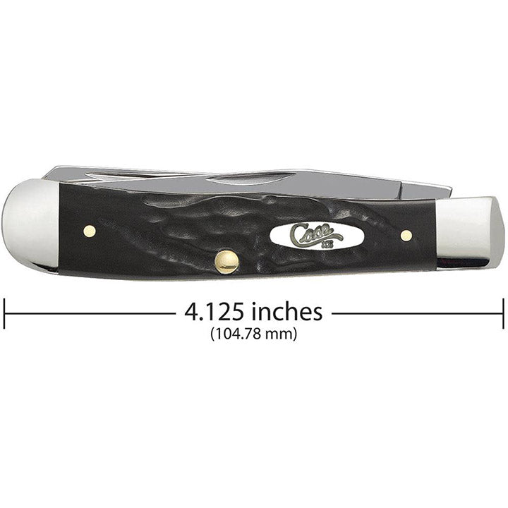 Case WR XX Pocket Knife Rough Black Jigged Synthetic Trapper Item #18221 - (6254 SS