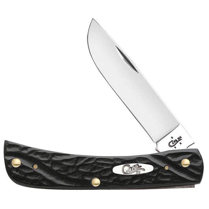 Case WR XX Pocket Knife Rough Black Synthetic Sod Buster Jr Item #18229 - (6137 SS) - Length Closed: 3 5/8 Inches