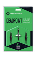 DEADPOINT Broadhead 100 Grain 3-Pack - Mechanical Crossbow Broadheads with 2 Inch Cut and Stainless-Steel Blades