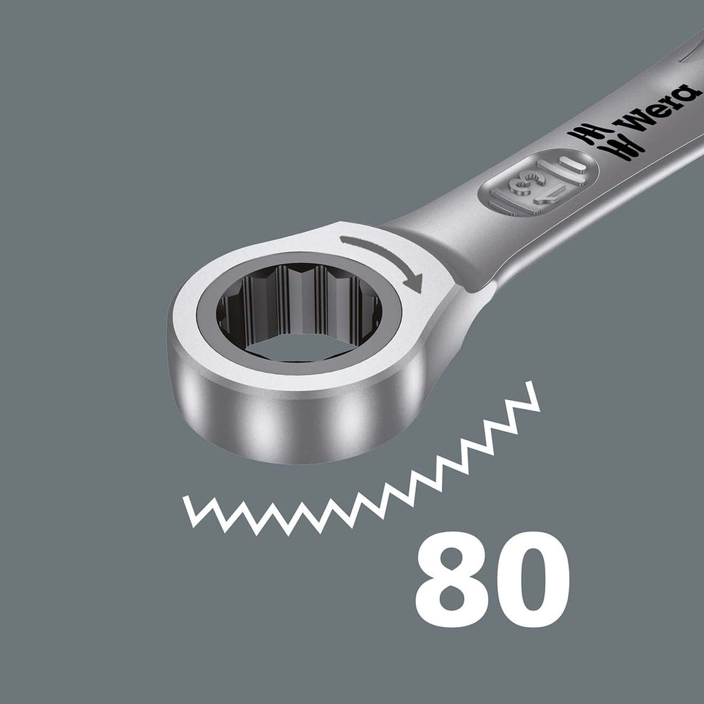Wera Ratcheting Combination / Double Open-Ended Metric Wrenches (6 Piece)