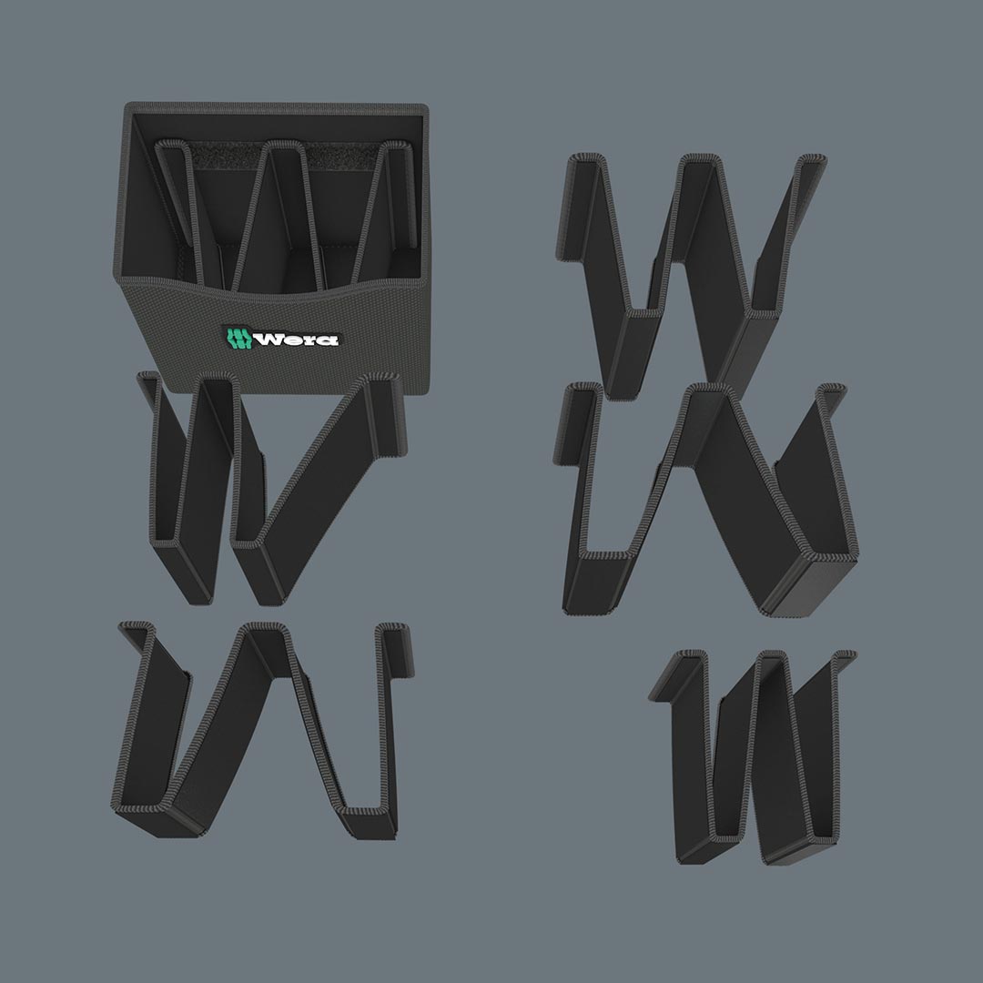 Wera 2GO – 4 Tool Quiver with Adjustable Partitions