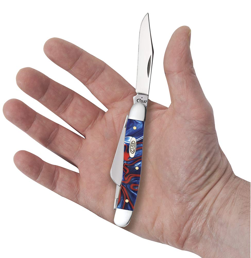 Case WR XX Pocket Knife Patriot Kirinite Medium Stockman Item #11201 - (10318 SS) - Length Closed: 3 5/8 Inches