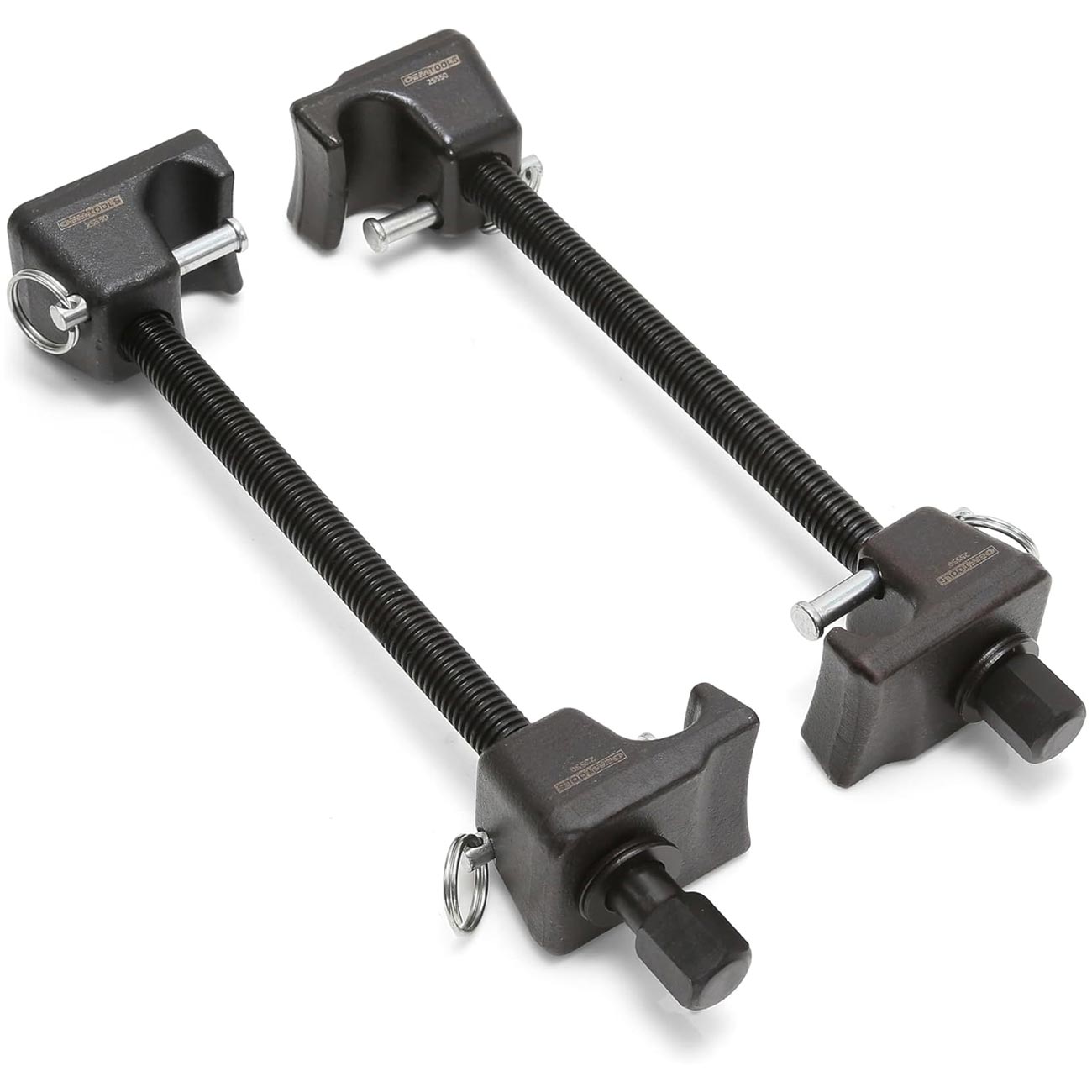 OEMTOOLS 25550 MacPherson 10.75 Inch Strut Spring Compressor, Automotive Suspension System Maintenance Tool, 2-Piece Universal Spring Compressor Tools with 9.75 Inch Maximum Safe Opening, Forged Hooks