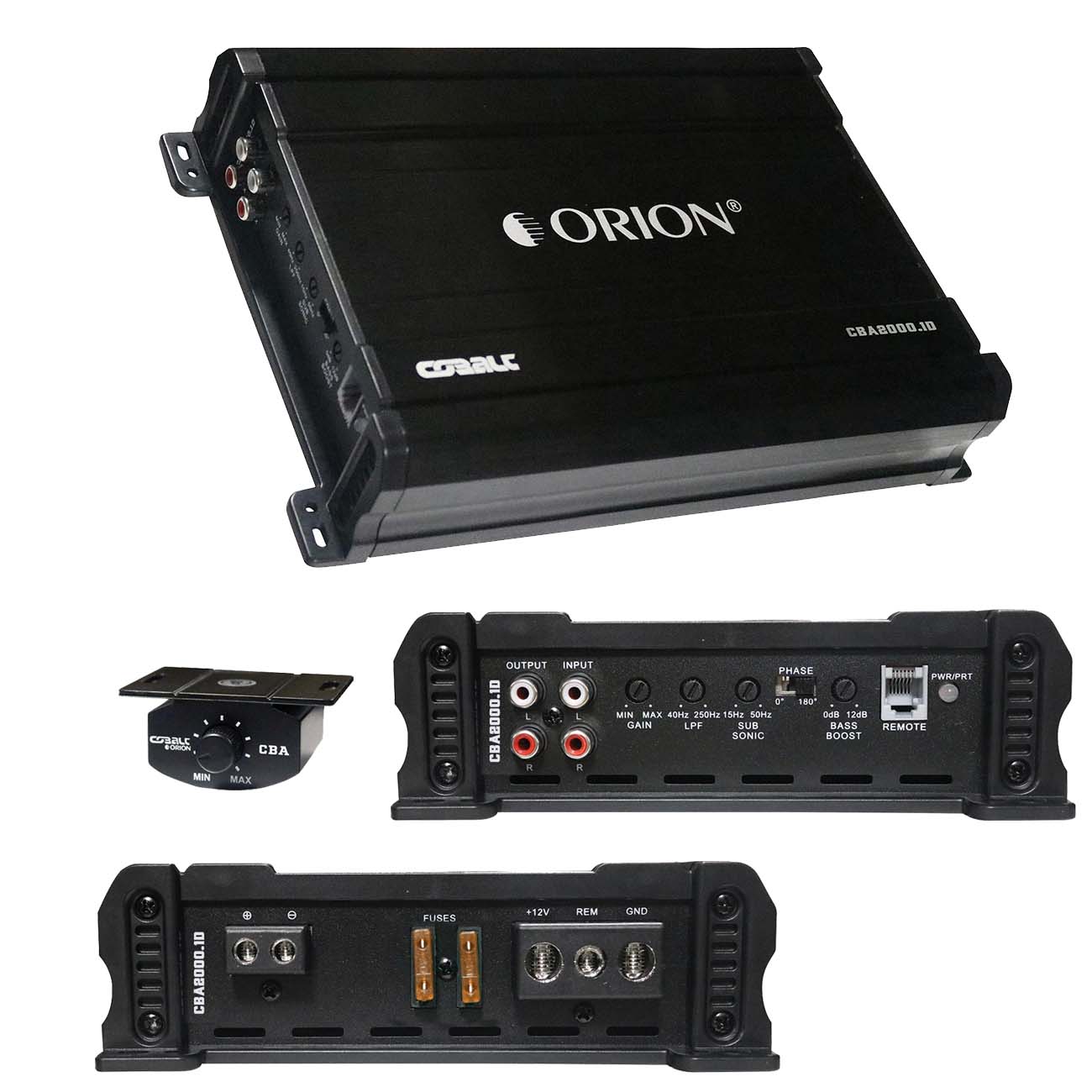 Orion Cobalt CBA2000.1D Monoblock 1-Channel Class D Amplifier for Car Subwoofer, 2000W, 2/4 Ohm Stable, Adjustable Low Pass & Subsonic Filter with Bass Boost, MOSFET Power Supply, Bass Knob Included