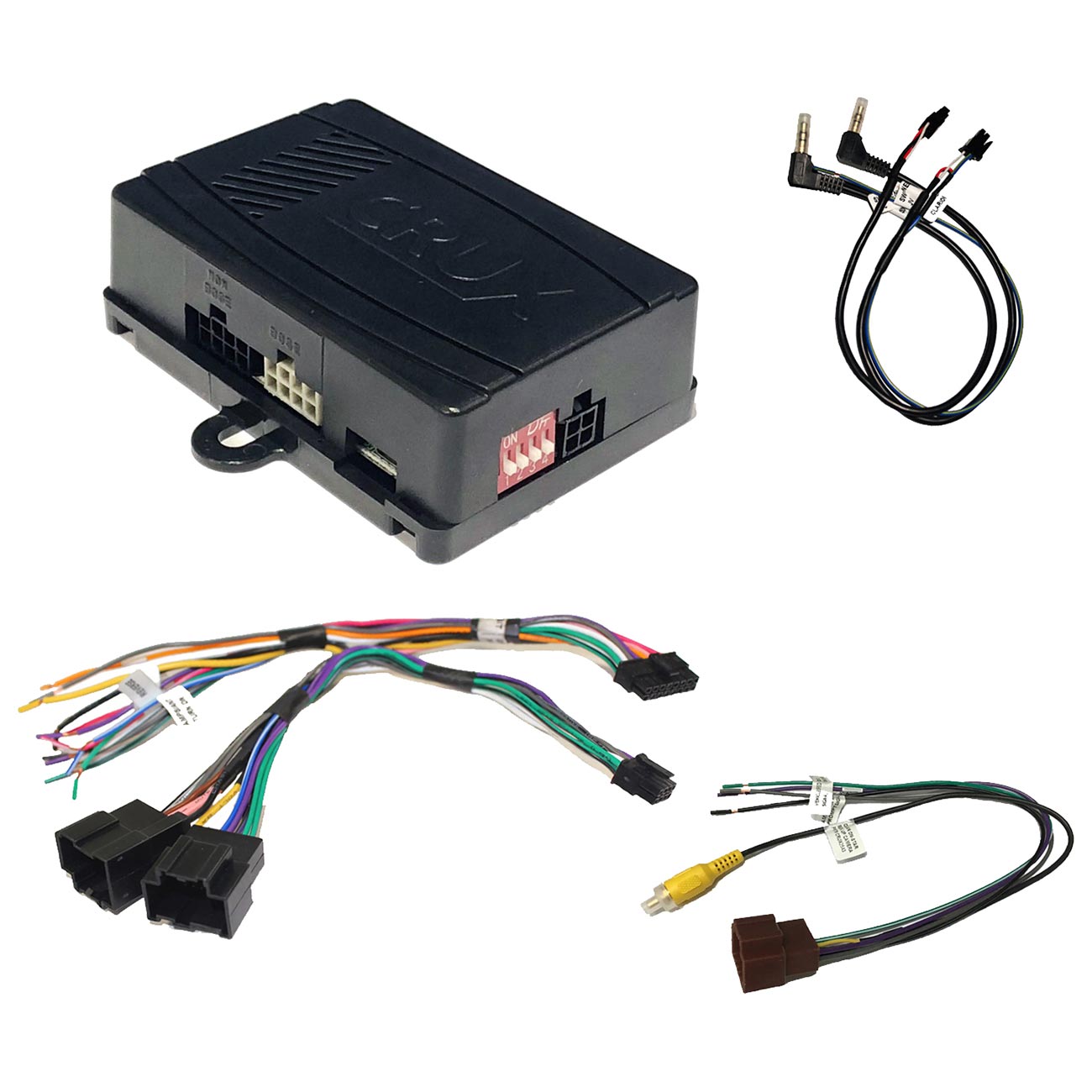 CRUX SWRGM-49 radio replacement interface retains Steering Wheel Control functionality and factory Chime feature on select GM LAN 29Bit vehicles with Bose Amplified & Non-Amplified Systems (2006-2015)