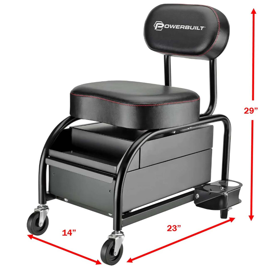 Powerbuilt Professional Detailer Roller Seat.