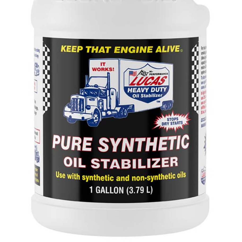Lucas Oil 10131 Pure Synthetic Oil Stabilizer – 1 Gallon Engine Oil Additive Treatment Universal Fit