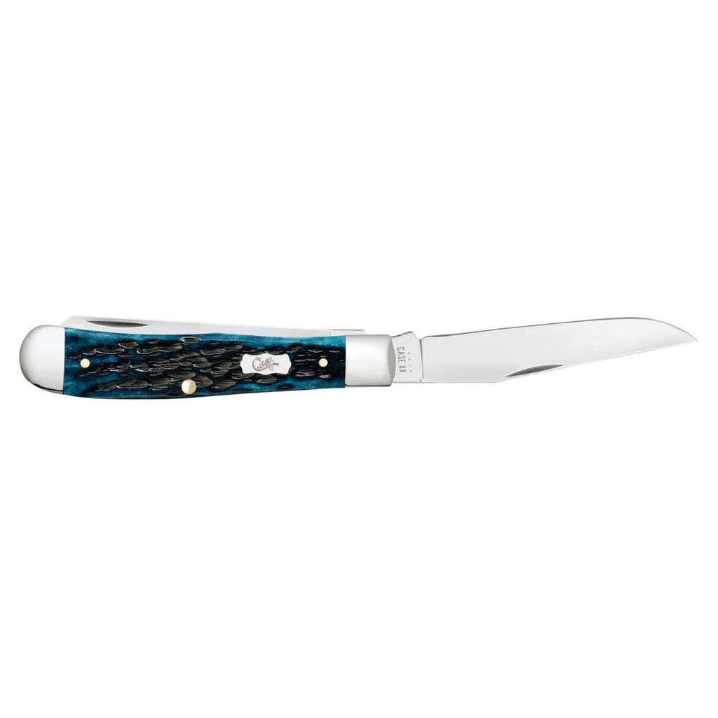 Case Cutlery CA51850: Trapper Med Blue Peach Seed