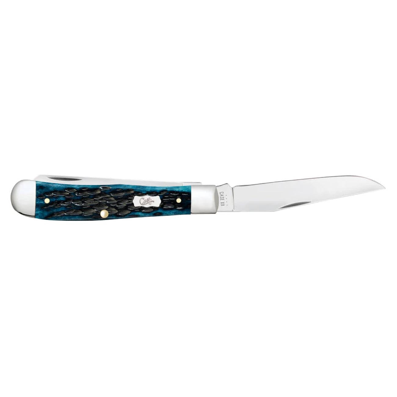 Case Cutlery CA51850: Trapper Med Blue Peach Seed