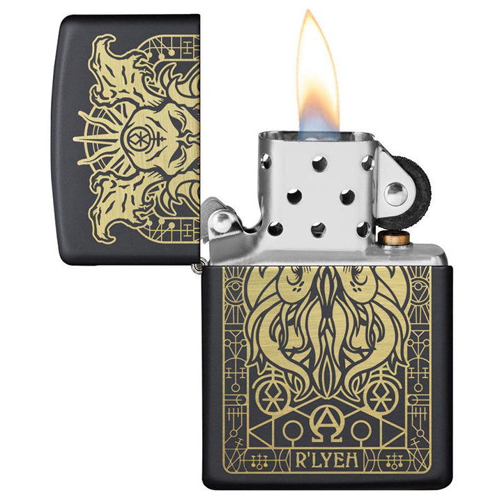Zippo Monster Design Black Matte Pocket Lighter