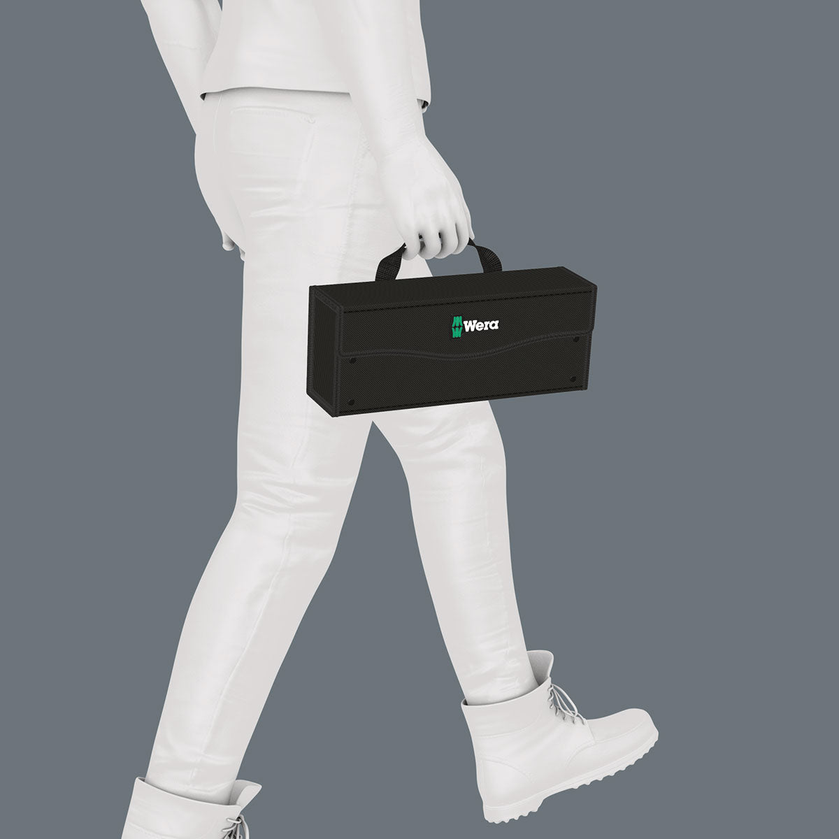Wera 2go 4 Tool Quiver - Adjustable Partition Tote Bag for Screwdrivers & Tools with Hook & Loop Docking System - 05004353001