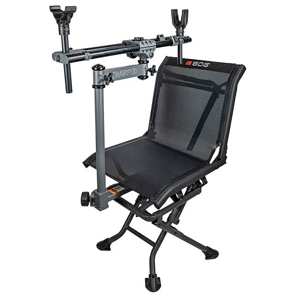 BOG ChairPod Hunting Rest with Maximum Shooting Stability, Tension Knobs, Tilting Frame, Adjustable Height, Swivel Chair, Hands-Free Use, and Comfortable Design for Hunting, Shooting, and Outdoors