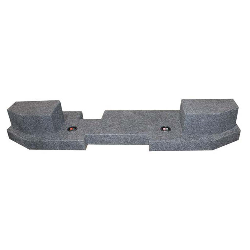 QPower BQDODGE104DR Dual 10″ Sealed Empty Woofer Enclosure – Under‑Seat Up‑Firing Sub Box for 2002–2018 Dodge/RAM Quad Cab Trucks
