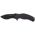 Smith & Wesson Black Ops 3.5" Recurve Folding Knife 1136220 – Black Stainless Steel, Liner Lock EDC
