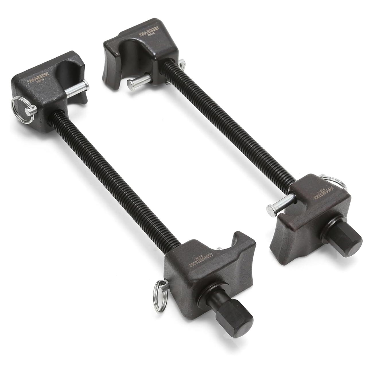 OEMTOOLS 25550 MacPherson 10.75 Inch Strut Spring Compressor, Automotive Suspension System Maintenance Tool, 2-Piece Universal Spring Compressor Tools with 9.75 Inch Maximum Safe Opening, Forged Hooks