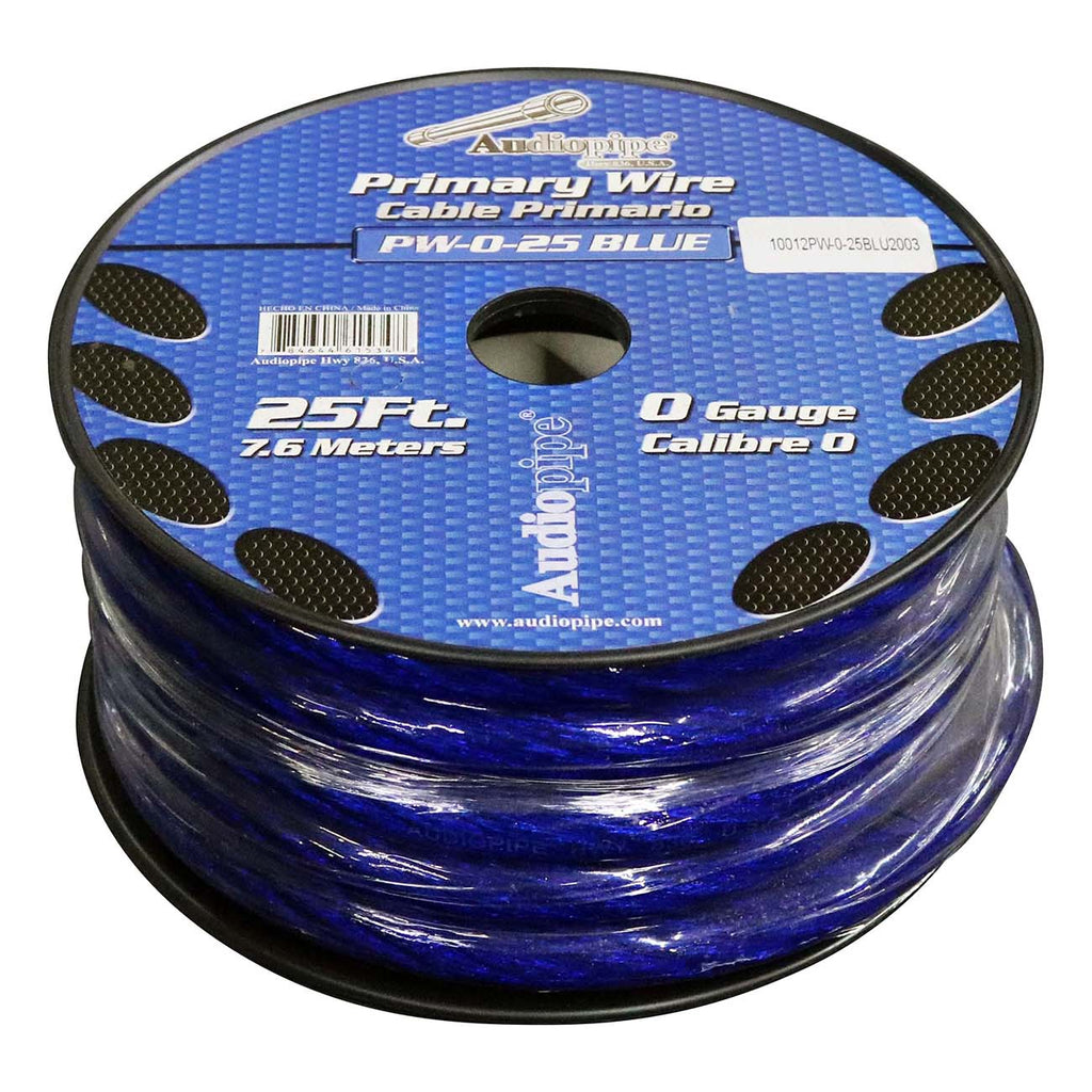 Audiopipe PW025BL Power Wire Audiopipe 0ga. 25 Blue
