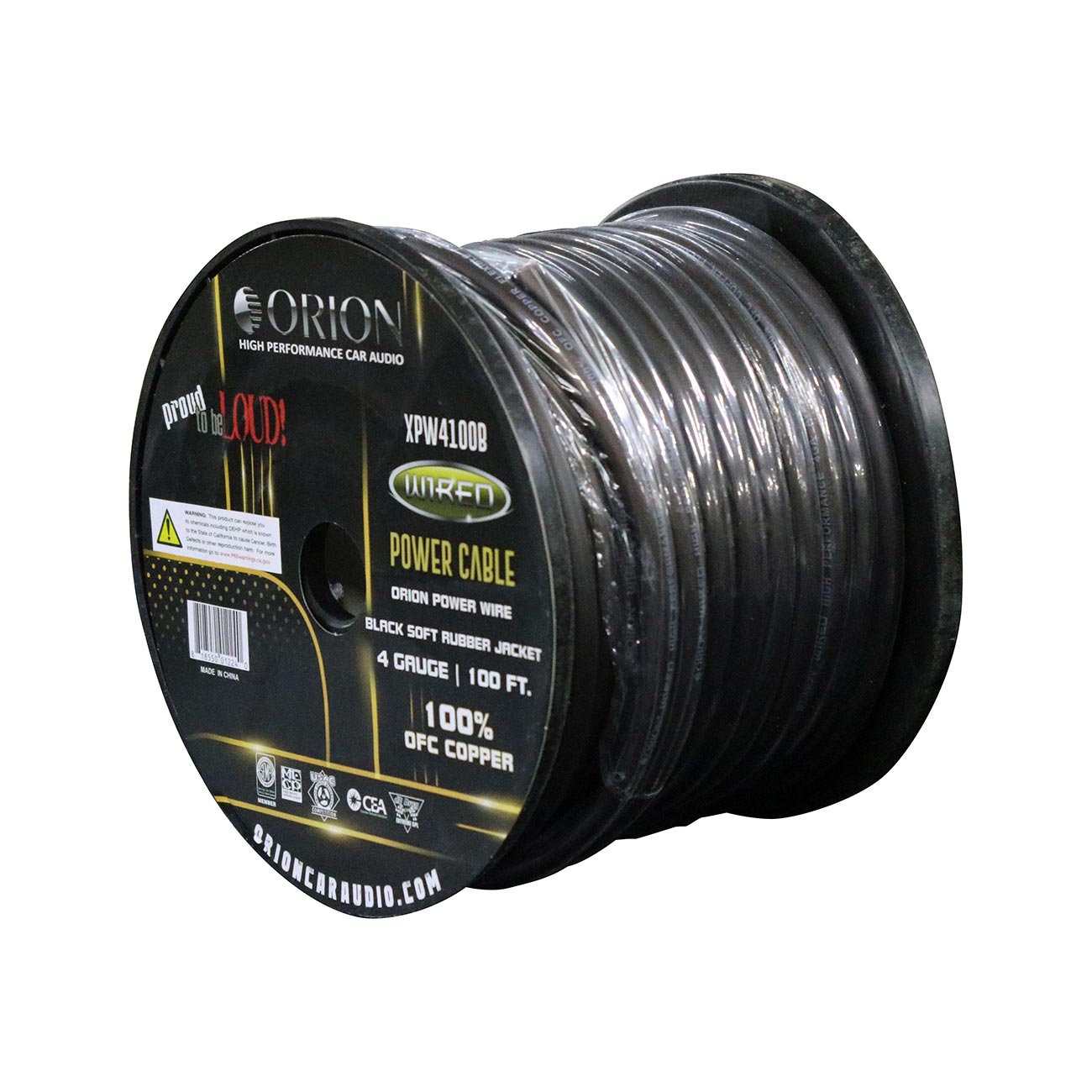 Orion XTR XPW4100B 4 Gauge Wire Roll (100ft) OFC Pure Copper - High Powered Car Audio/Amplifier Power & Ground Cable, Battery Cable, Electrical, Stereo, Welding Battery, RV Trailer Wiring