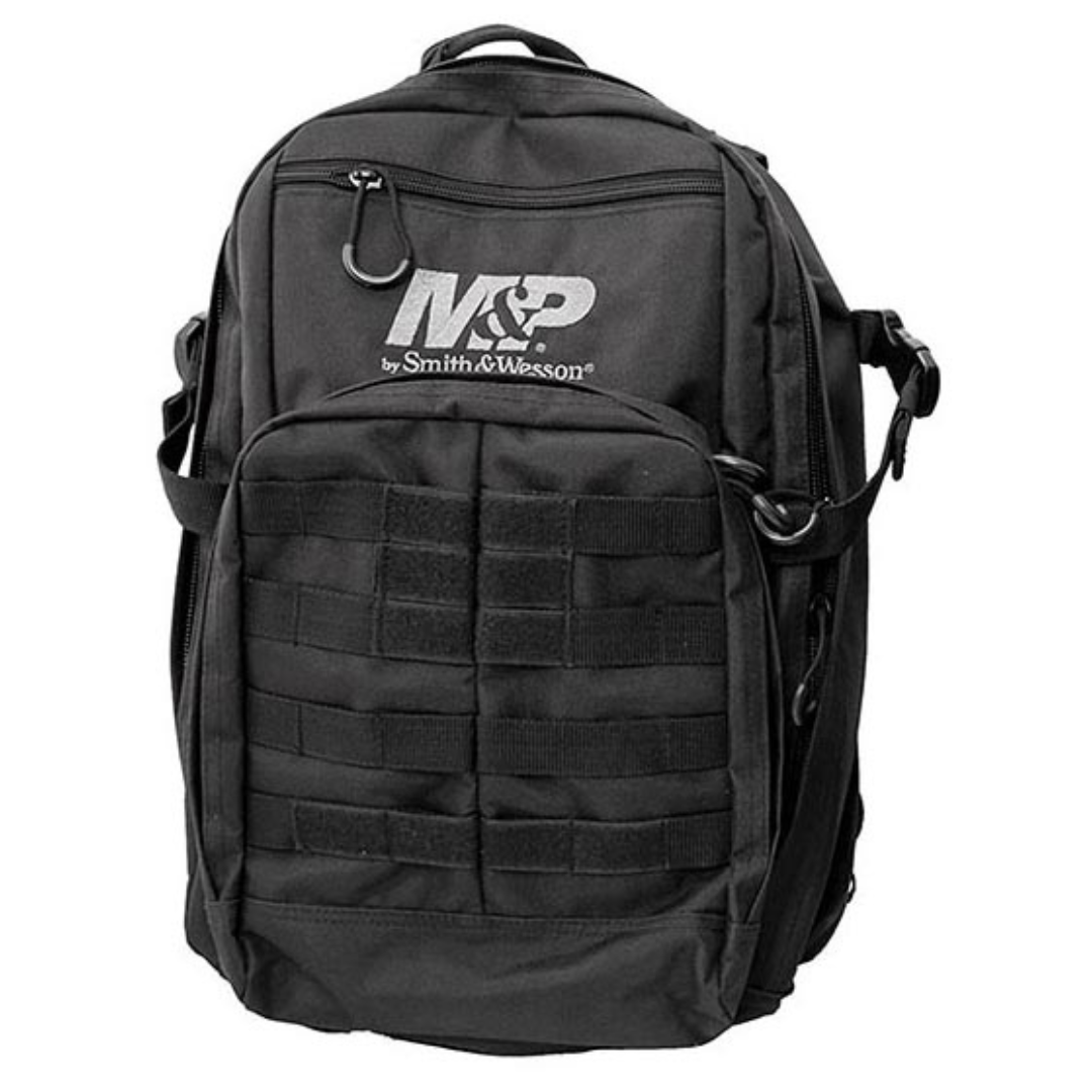 Smith & Wesson M&P Duty Series Small Backpack with Weather Resistance, Ballistic Fabric Construction and MOLLE for Hunting, Range, Travel and Sport, Black