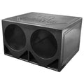 Q Power QBOMB12TB Dual 12-Inch Triangle Ported Speaker Box with Durable Bed Liner Spray