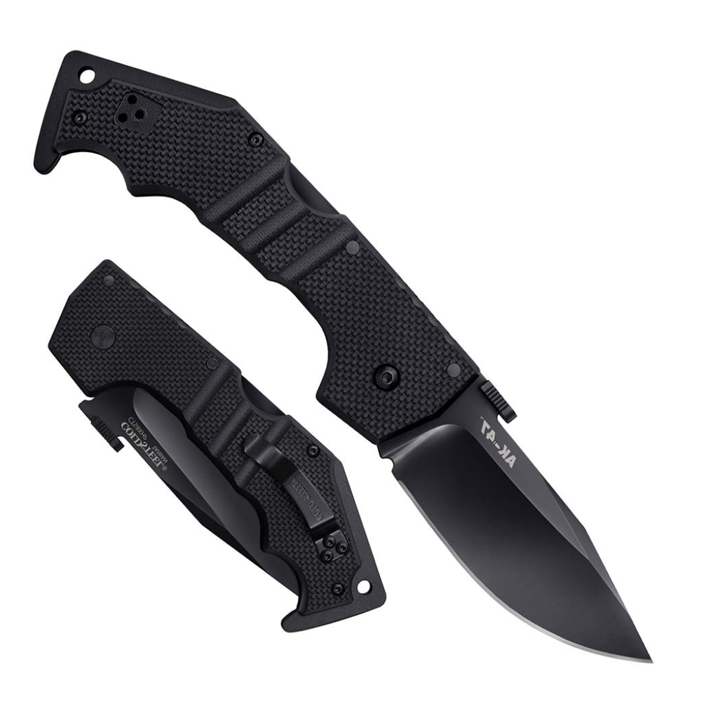 Cold Steel AK-47 3.5" S35VN Razor-Sharp Clip Point Blade 5.5" G-10 Handle Tactical Folding Knife w/Tri-Ad Lock, Ambidextrous Pocket/Belt Clip
