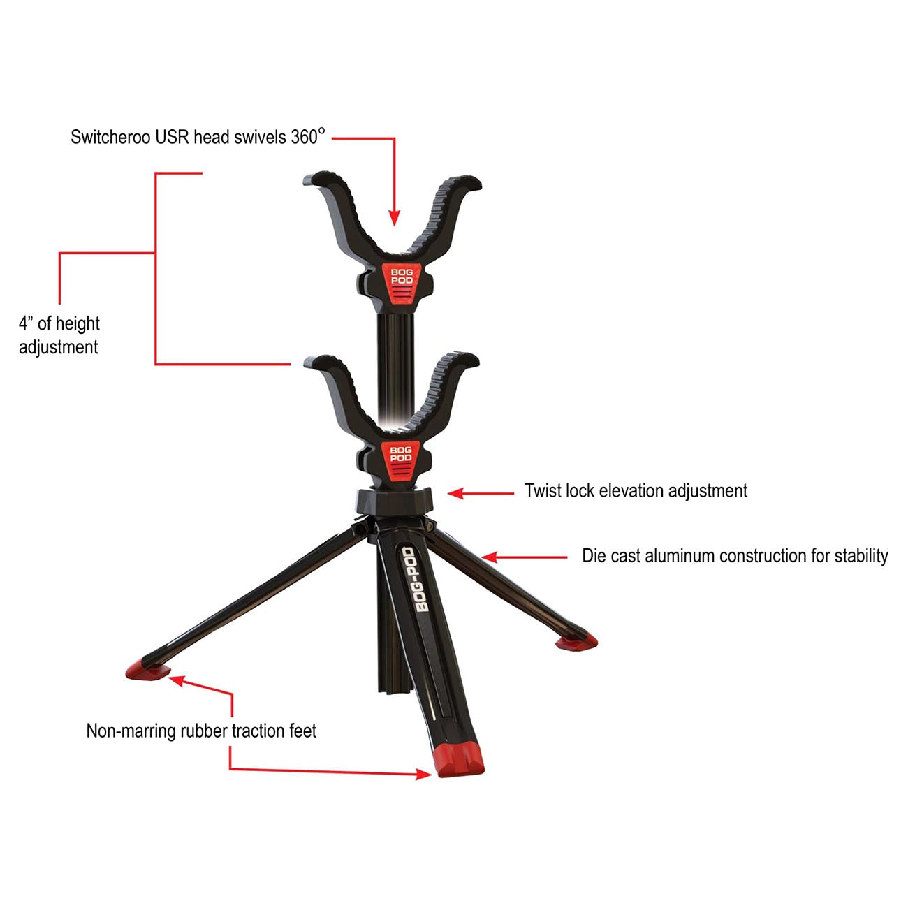 Bog-Pod Rapid Shooting Rest, 7" - 11"