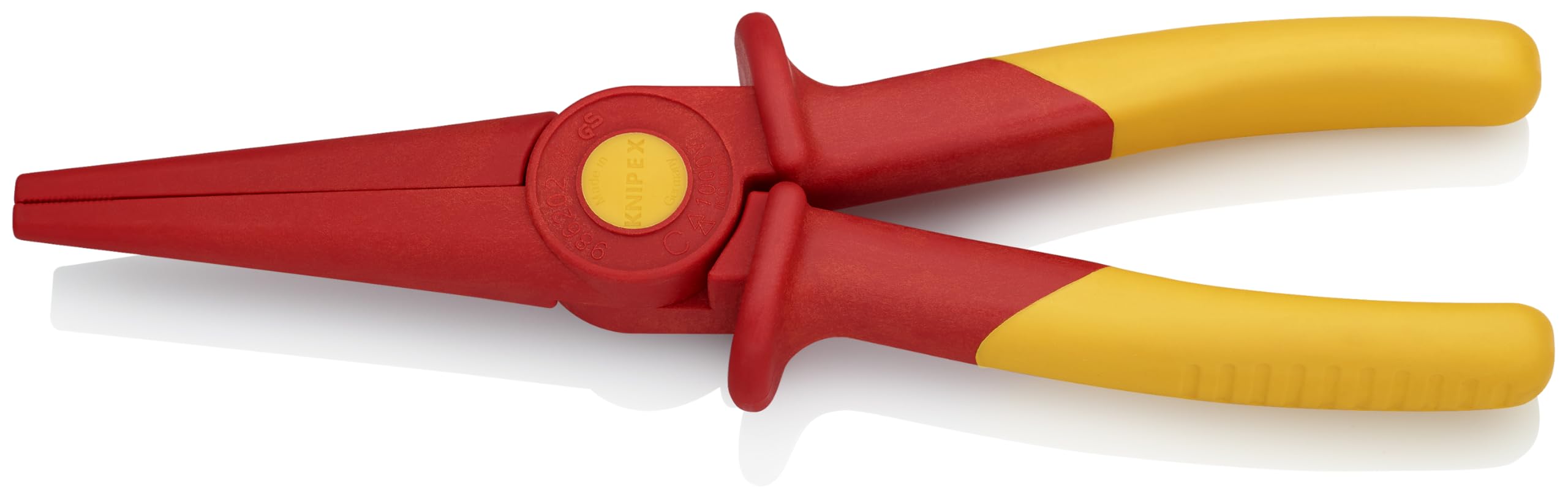KNIPEX Tools 98 62 02, Flat Nose Plastic Pliers 1000V Insulated, Orange