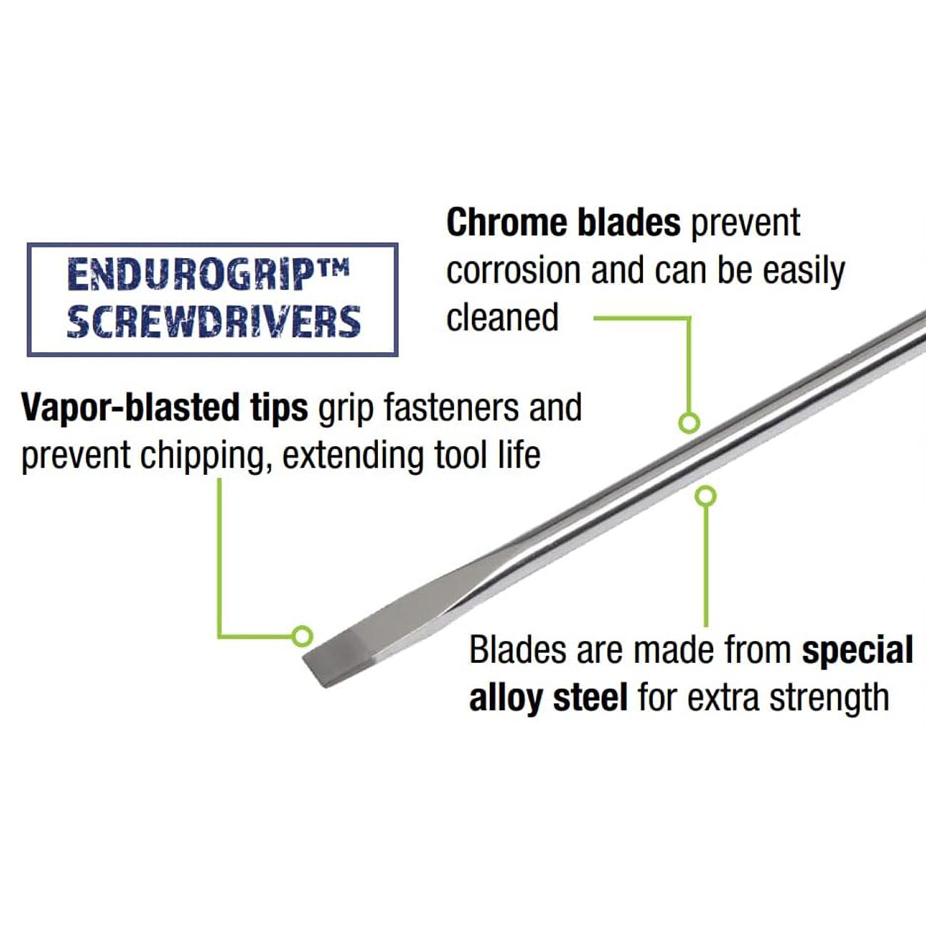 Williams JHWSDR-22 Endurogrip Keystone Slotted Screwdriver, 3 Inch