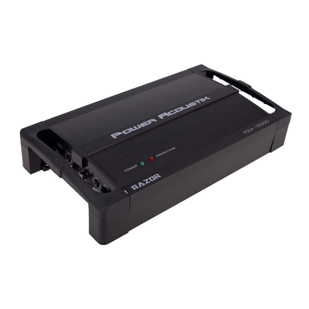 Power Acoustik RZ4-1200D 1200W Class D 4 Channel Amplifier, Black