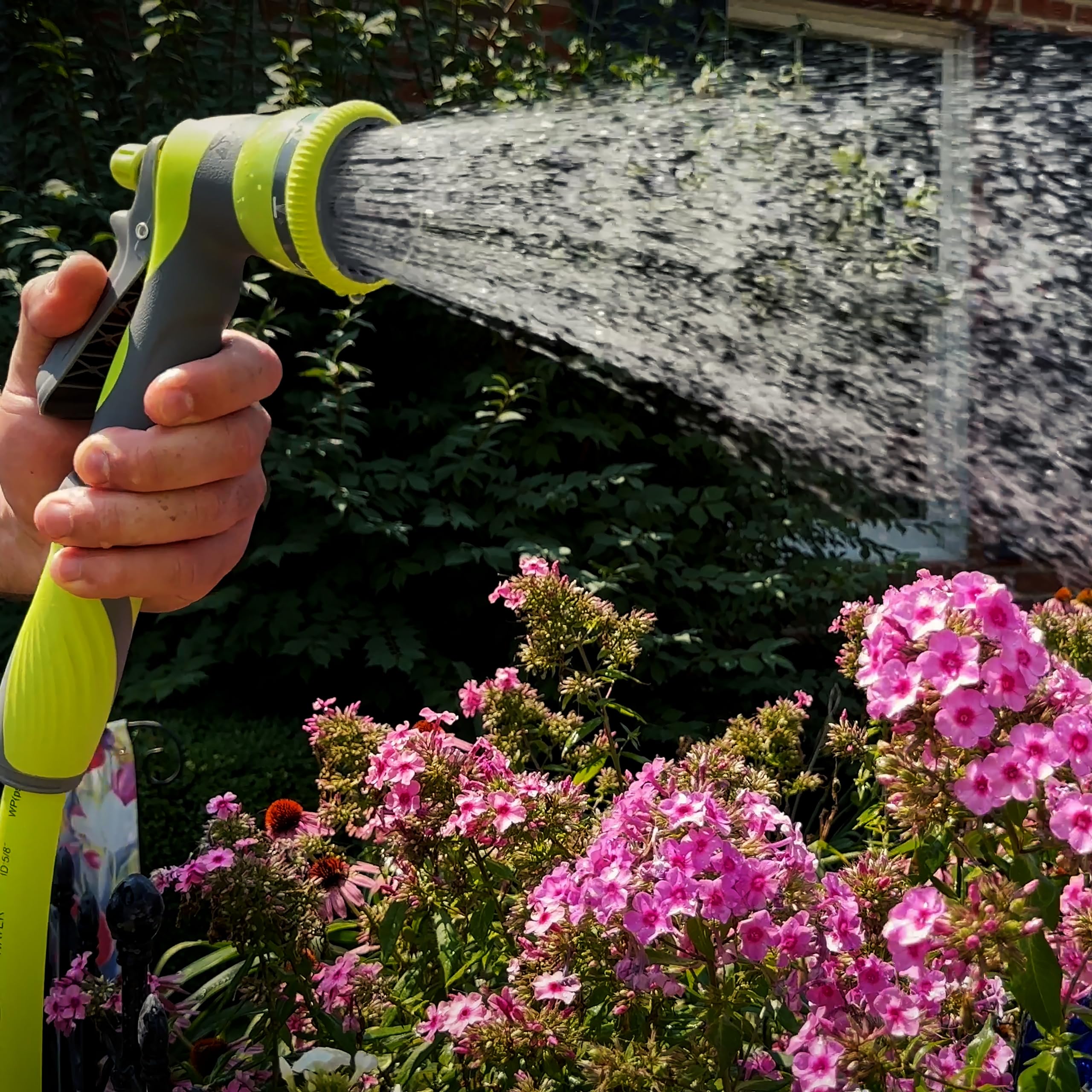 Flexzilla Heavy Duty NFZG67E 7-Pattern Adjustable Pistol Grip Garden Hose Nozzle Sprayer with Multiple Spray Settings & Durable Design
