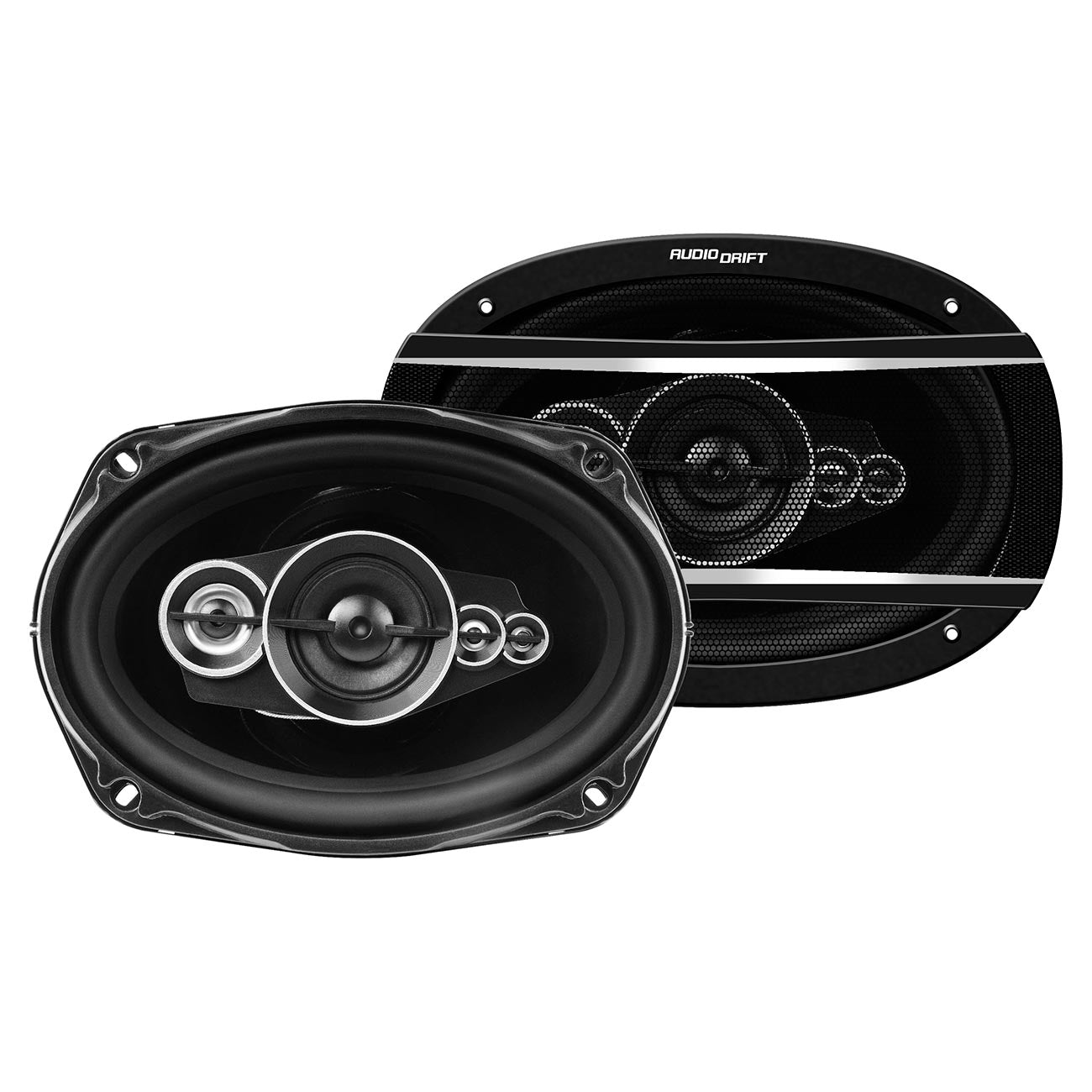 Audio Drift 6.9" 5-Way 4 Ohm 250W RMS 1" ASV Voice Coil Car Speakers