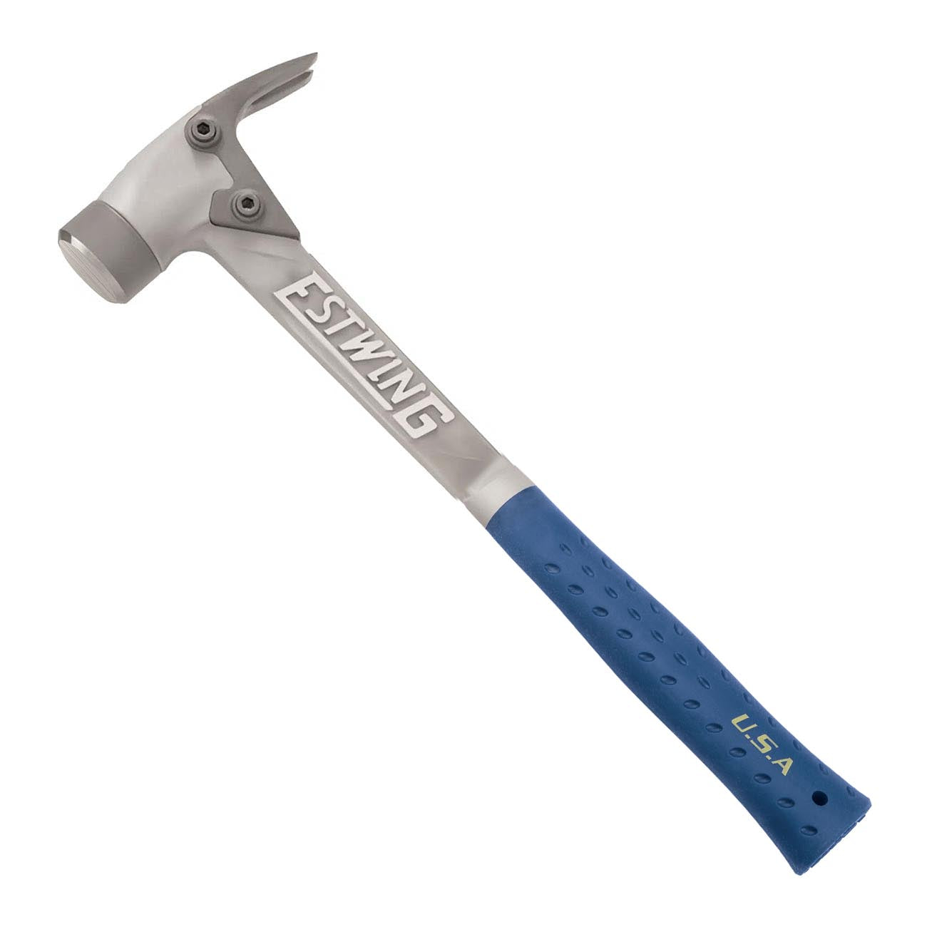ESTWING AL-PRO Aluminum Framing Hammer - 14 oz Straight Rip Claw with Smooth Face & Shock Reduction Grip - ALBL , Blue