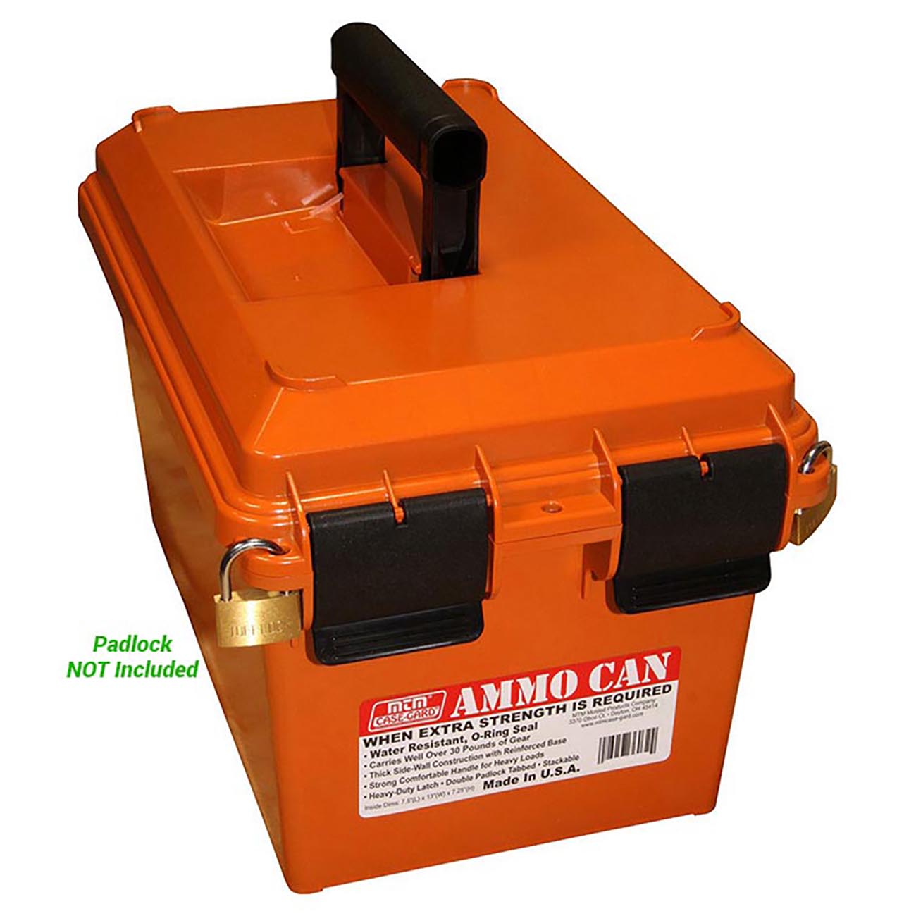 MTM AC35 Ammo Can, Dry Storage Emergency Marine Box, USA Made, Orange