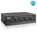 Pyle PSS4 4-Channel Stereo Speaker Selector – Multi-Room Audio Switch Box, Home Stereo Speaker Management, Volume Control