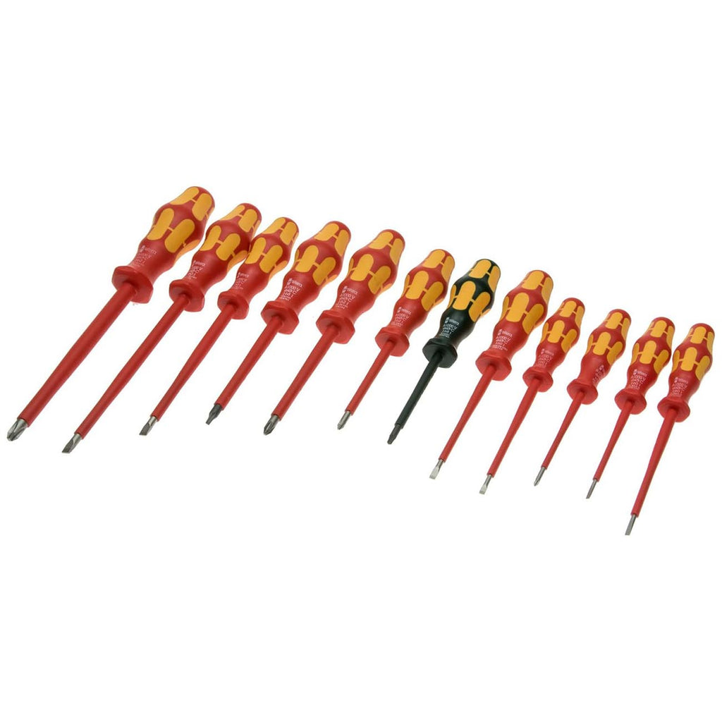 Wera - Vde Insulated Screwdriver Set 12Pc (Sl/Ph/Sq), 160I/12 - 5347900001