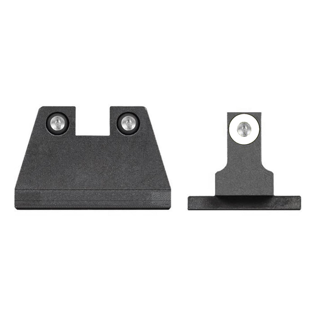 Night Fision Suppressor Height Tritium Night Sight Set for Sig P320/P365 - White Front Ring, White Rear Rings