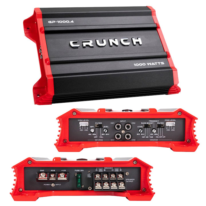 Crunch 4 Channel Amplifier, 1000 Watts GP10004