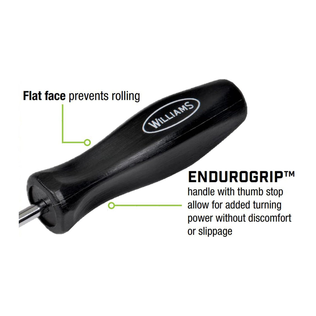 Williams JHWSDR-30 Endurogrip Keystone Slotted Screwdriver, 10 Inch