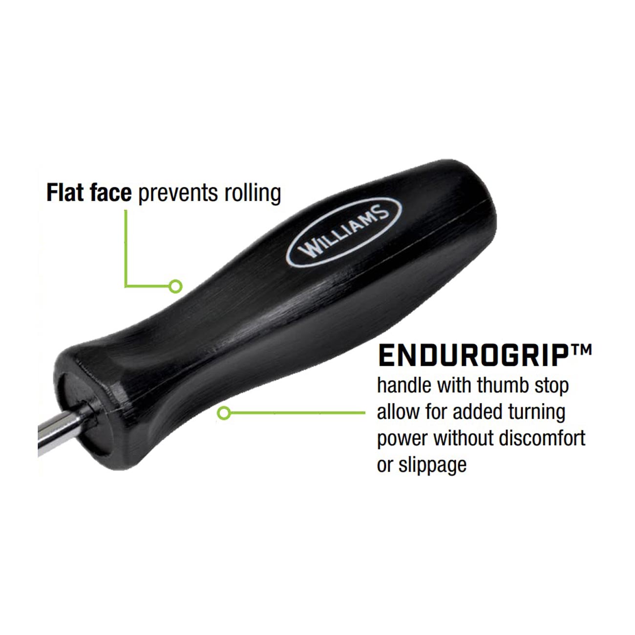 Williams JHWSDR-30 Endurogrip Keystone Slotted Screwdriver, 10 Inch