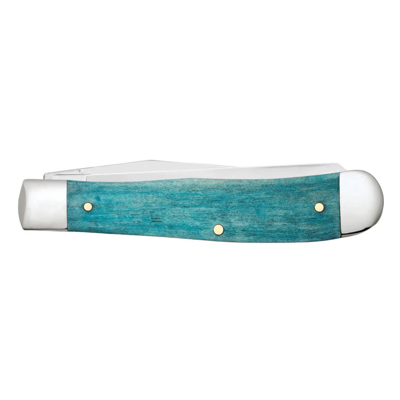 Case XX WR POCKET KNIFE TRAPPER - CARDINAL EMBELLISHED NATURAL BONE W/COLOR WASH, ITEM 39159, LENGTH CLOSED 4 1/8 INCH (6254 SS)