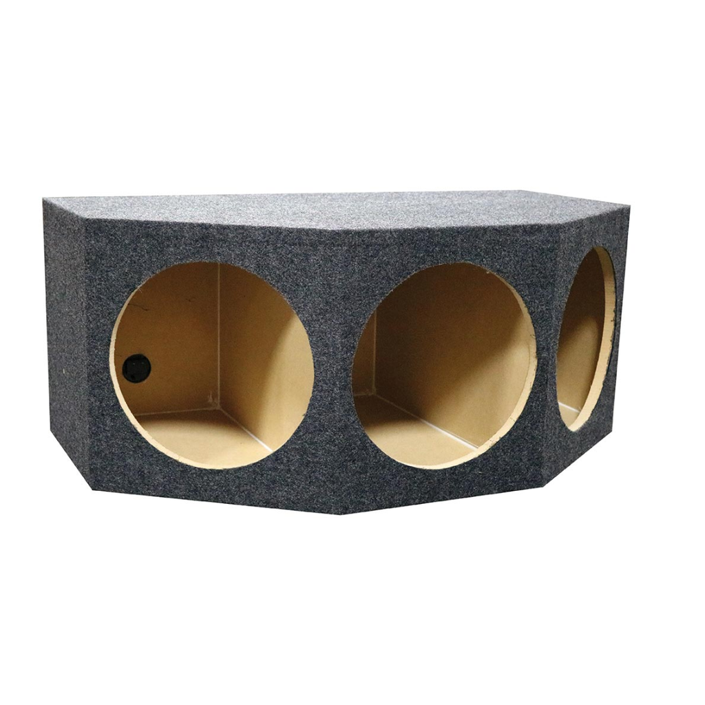 QPower BASS12 3 Hole 12" Sealed Car Subwoofer Enclosure Box | 35 x 20.25 x 15
