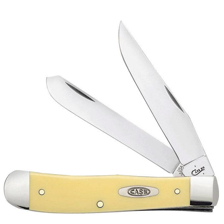 Case XX WR Pocket Knife Yellow Synthetic Trapper Item #80161 - (4254 SS) - Length Closed: 4 1/8 Inches
