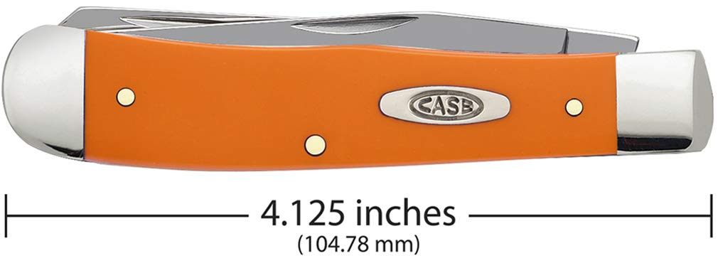 Case XX WR Pocket Knife Orange Synthetic Trapper Item #80500 - (4254 SS) - Length Closed: 4 1/8 Inches