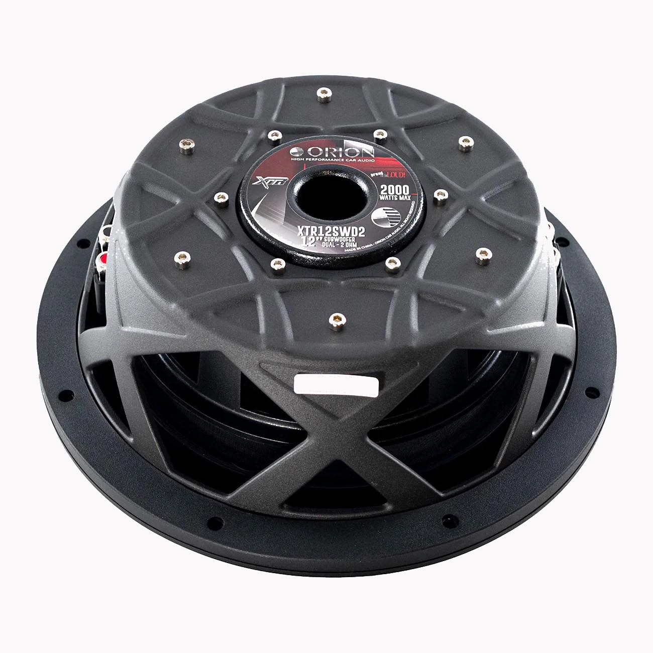 ORION XTR Series XTR12SWD2 Shallow Mount 12” Car Subwoofer, 2000W Max Power, 500W RMS, Dual 2 Ohm, UV Coated Cone, NBR Surround – Compact Slim Subwoofer for Clean Bass in Tight Car Audio Installs